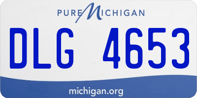 MI license plate DLG4653
