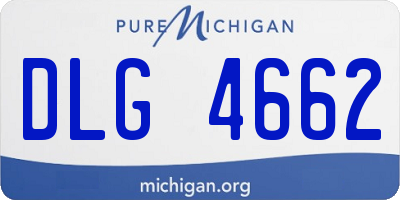 MI license plate DLG4662