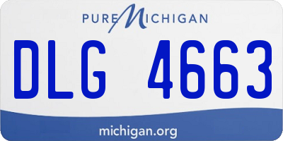 MI license plate DLG4663