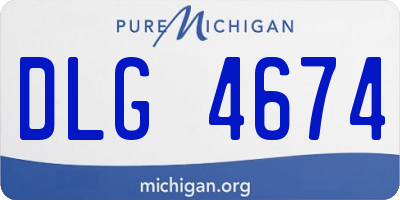 MI license plate DLG4674
