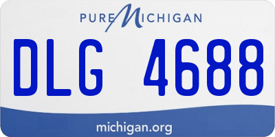 MI license plate DLG4688