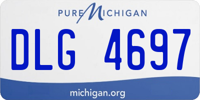 MI license plate DLG4697