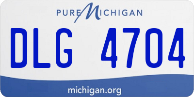 MI license plate DLG4704