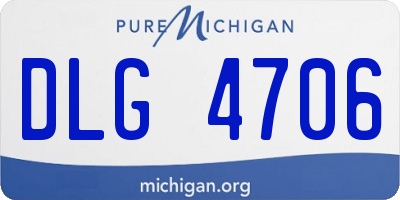 MI license plate DLG4706