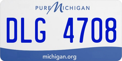 MI license plate DLG4708