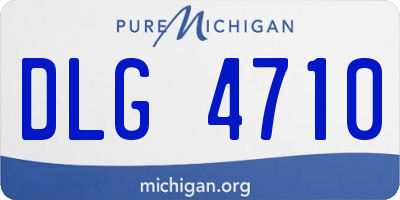 MI license plate DLG4710
