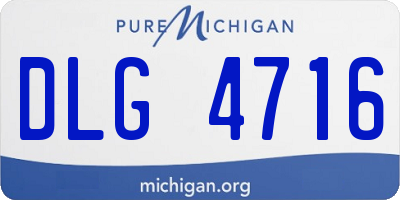 MI license plate DLG4716