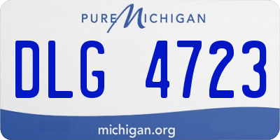 MI license plate DLG4723