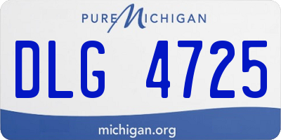 MI license plate DLG4725