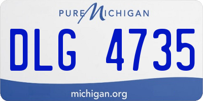MI license plate DLG4735