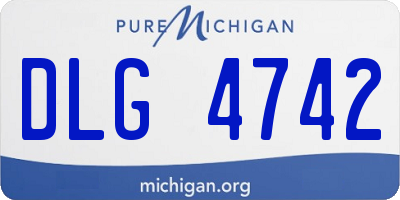 MI license plate DLG4742