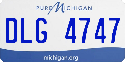 MI license plate DLG4747