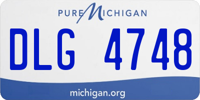 MI license plate DLG4748