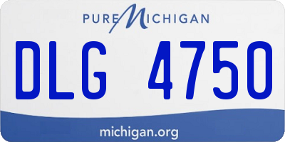 MI license plate DLG4750