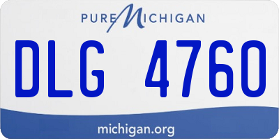 MI license plate DLG4760