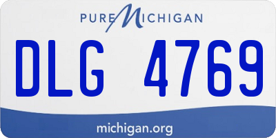 MI license plate DLG4769