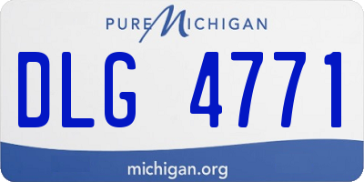 MI license plate DLG4771