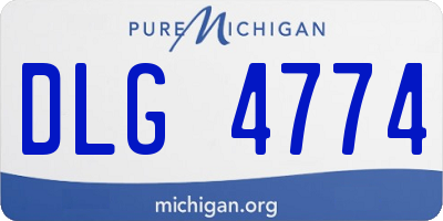 MI license plate DLG4774