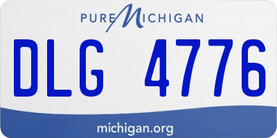 MI license plate DLG4776