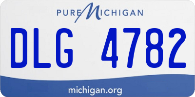 MI license plate DLG4782