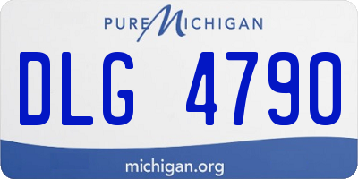 MI license plate DLG4790