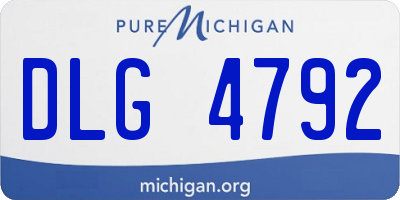 MI license plate DLG4792