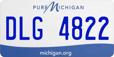 MI license plate DLG4822
