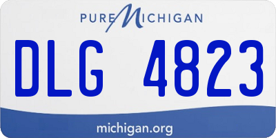 MI license plate DLG4823