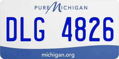 MI license plate DLG4826