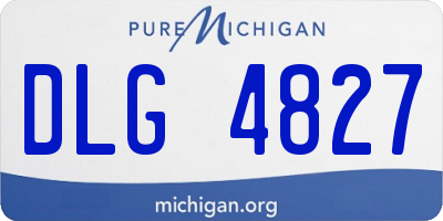 MI license plate DLG4827