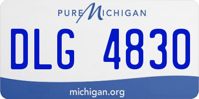 MI license plate DLG4830