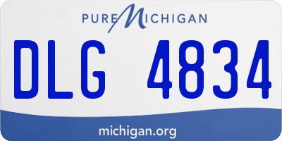 MI license plate DLG4834