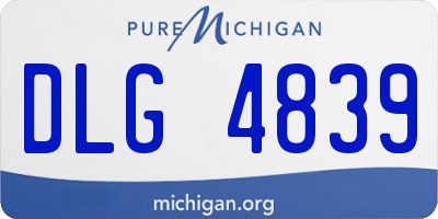 MI license plate DLG4839