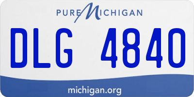 MI license plate DLG4840