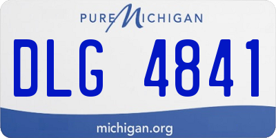 MI license plate DLG4841