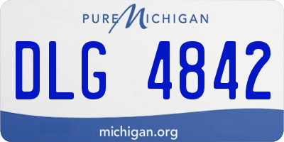MI license plate DLG4842