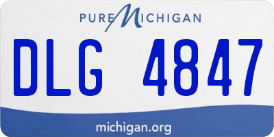 MI license plate DLG4847