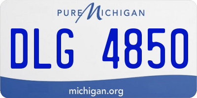 MI license plate DLG4850
