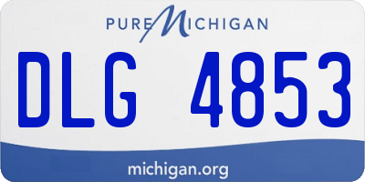 MI license plate DLG4853