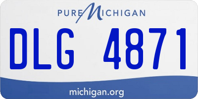 MI license plate DLG4871