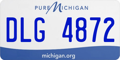 MI license plate DLG4872