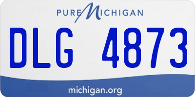 MI license plate DLG4873