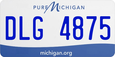 MI license plate DLG4875