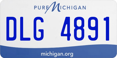 MI license plate DLG4891