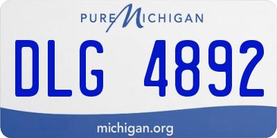 MI license plate DLG4892