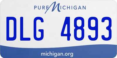 MI license plate DLG4893