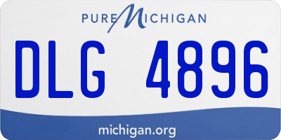 MI license plate DLG4896