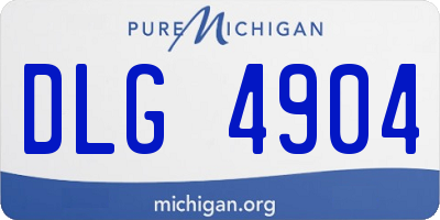 MI license plate DLG4904
