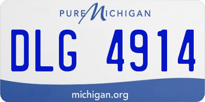 MI license plate DLG4914