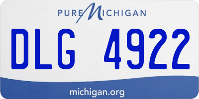 MI license plate DLG4922